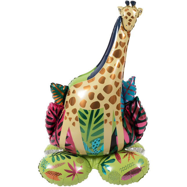 Staande Folie Ballon Giraffe 79cm Leeg