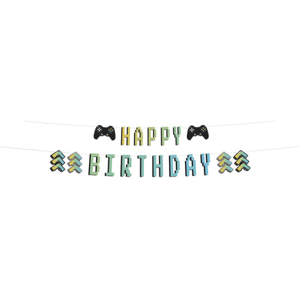 Letterslinger Happy Birthday Gaming Party 1,5m