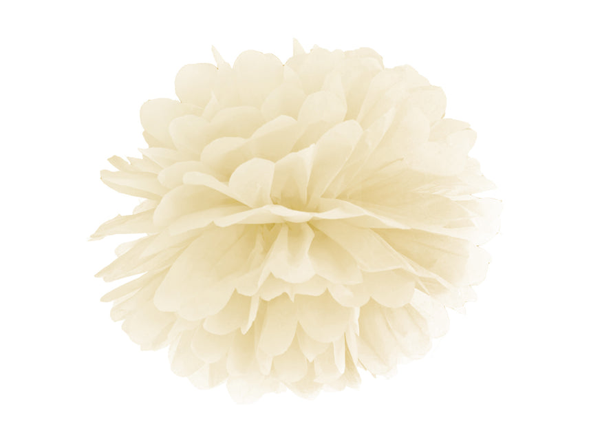 Pompon Vanille Creme 35cm