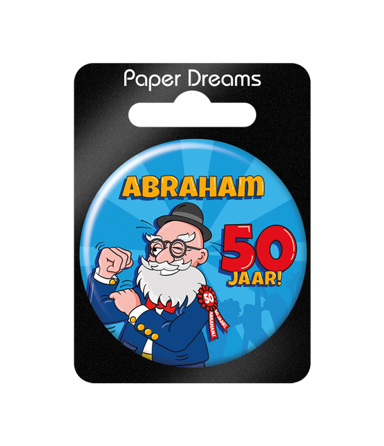 Abraham Button 50 Jaar 5,5cm