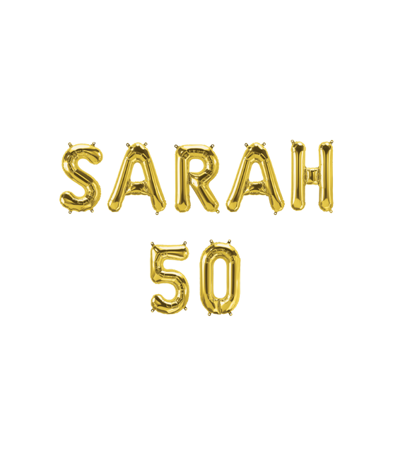 Gouden Ballonnen Set 50 Jaar Sarah 1,9m