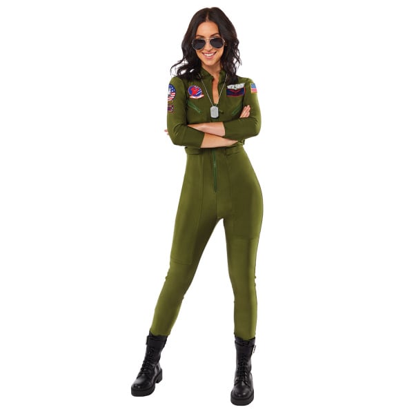 Volwassenen Kostuum Top Gun Jumpsuit Dames