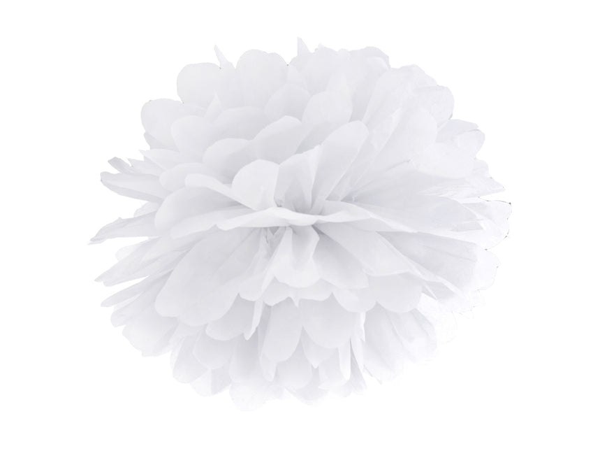 Pompon Wit 25cm