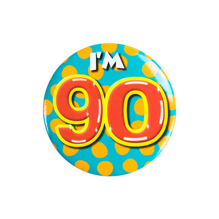 I'm 90 Button 90 Jaar 5,5cm