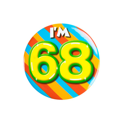 I'm 68 Button 68 Jaar 5,5cm