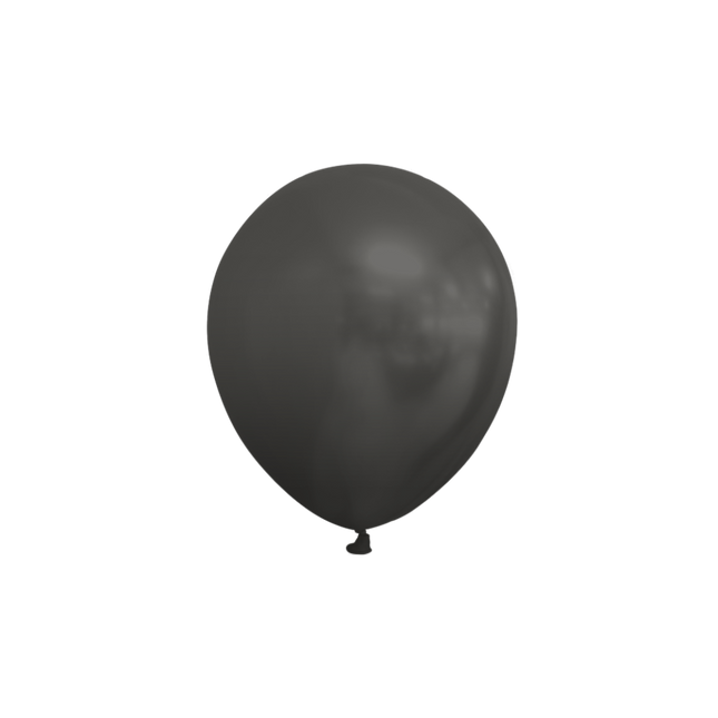 Zwarte Ballonnen Metallic 13cm 100st