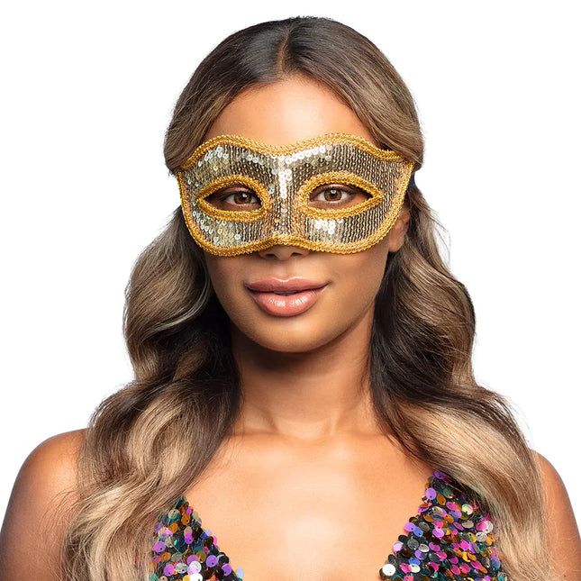 Gouden Oogmasker Pailletten