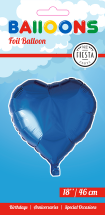 Helium Ballon Hart Blauw 46cm leeg