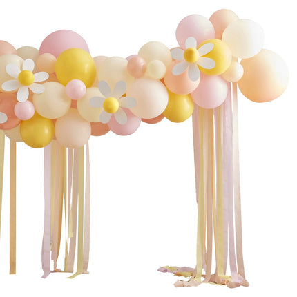 Ballonnenboog Pastel Bloemen