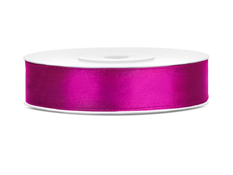 Satijn Lint Fuchsia 12mm 25m