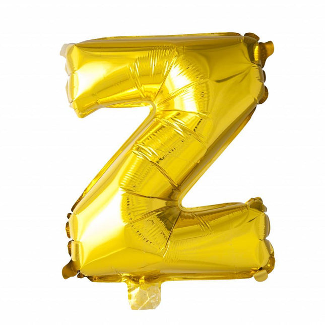 Folie Ballon Letter Z Goud XL 102cm leeg