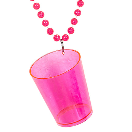 Neon Roze Ketting Shotglas