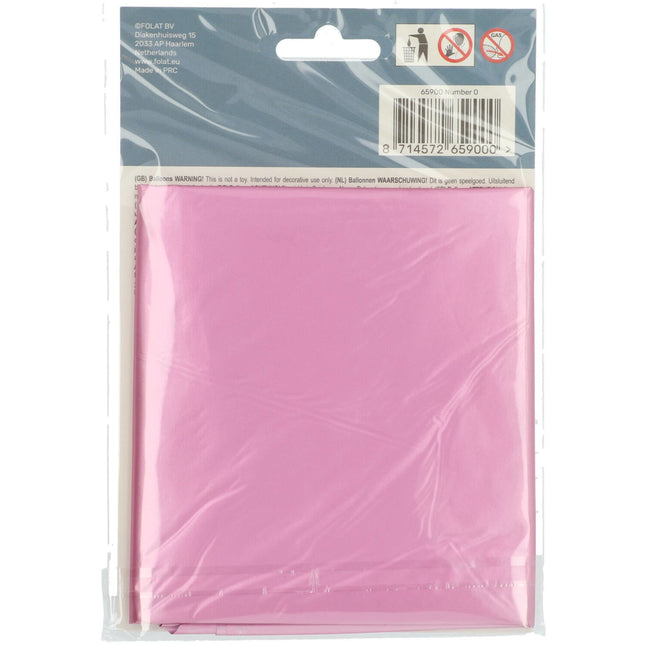 Folie Ballon Cijfer 0 Mat Roze XL 86cm leeg