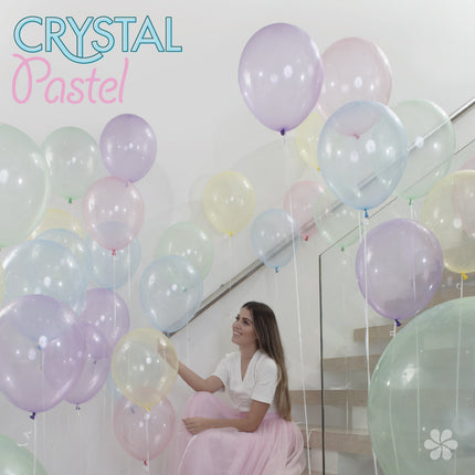 Ballonnen Crystal Pastel Green 331 30cm 50st