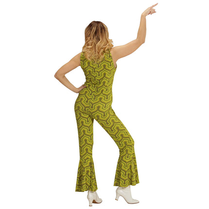 Disco 70S Jumpsuit Groen Dames