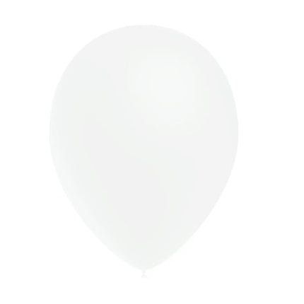 Witte Ballonnen Metallic 25cm 50st