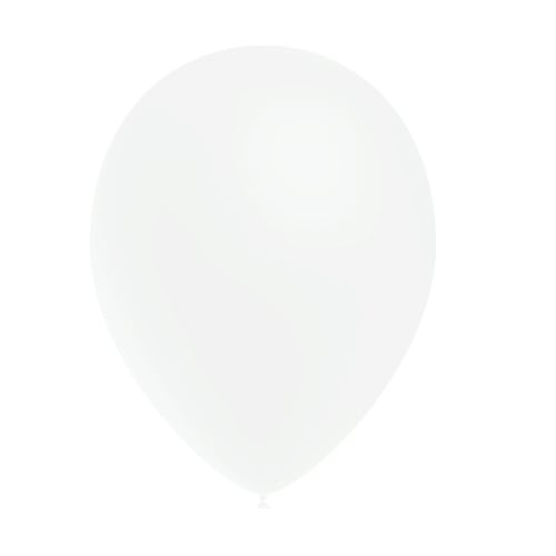 Witte Ballonnen Metallic 25cm 50st
