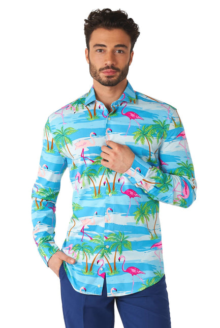 Hawaii Flamingo Overhemd Heren OppoSuits