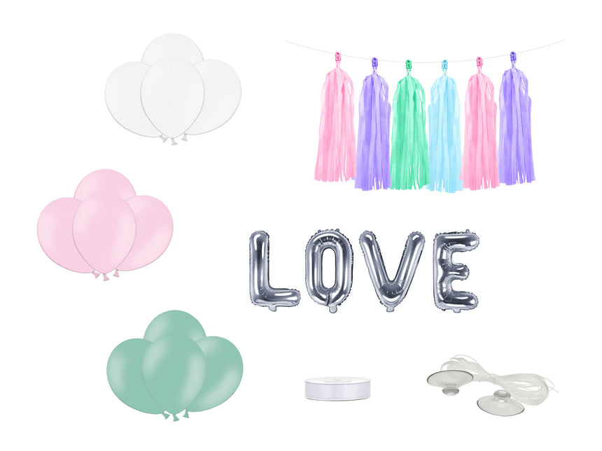 Auto Decoratie Set Bruiloft Love