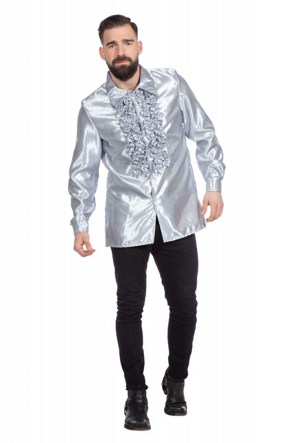 Disco Blouse Ruches Zilver