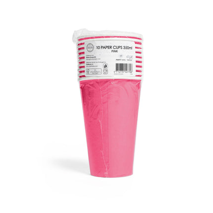 Fuchsia Bekers Papier 350ml 10st