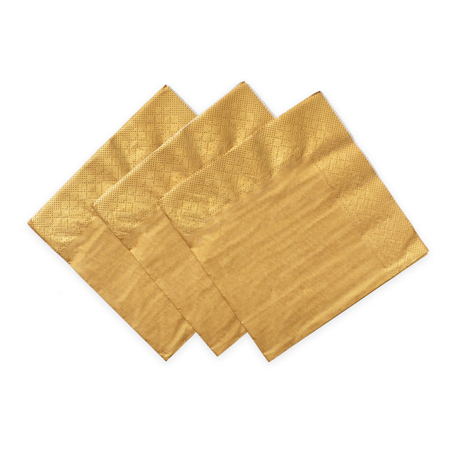 Gouden Servetten 3 Laags 33cm 20st