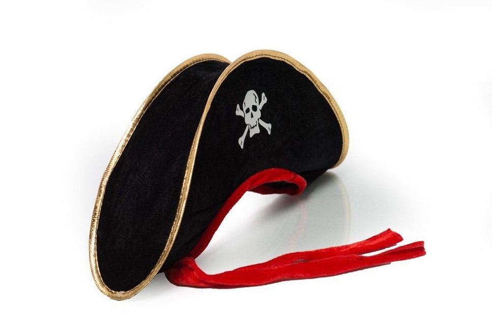 Piratenhoed Zwart Rood