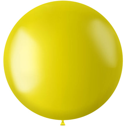 Gele Ballon Metallic Zesty Yellow 80cm