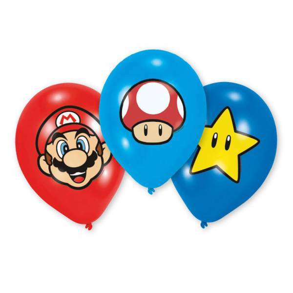 Super Mario Ballonnen Versiering 28cm 6st