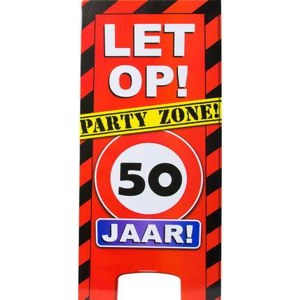 Warning Sign 50 Jaar 62,5cm