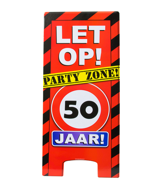 Warning Sign 50 Jaar 62,5cm