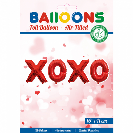 Ballonnen Letter Set xoxo Rood 41cm