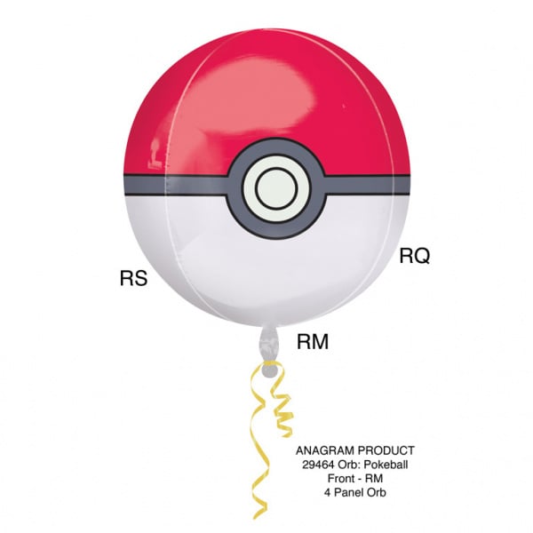 Pokemon Helium Ballon Pokeball 40cm leeg