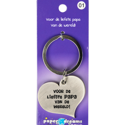 Sleutelhanger Papa 10cm