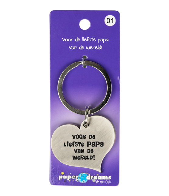 Sleutelhanger Papa 10cm