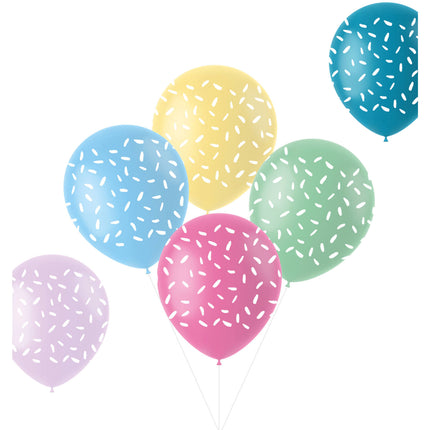 Ballonnen Confetti Gekleurd 33cm 6st