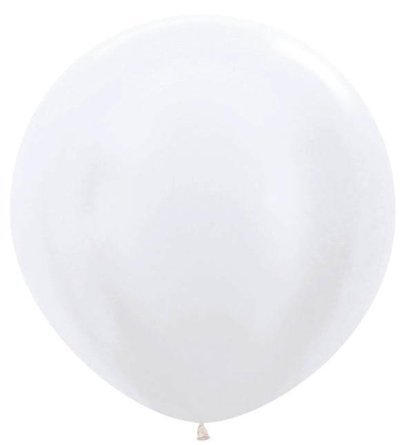 Ballonnen Pearl White 91cm 10st