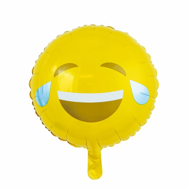 Helium Ballon Emoji Lach 45cm leeg