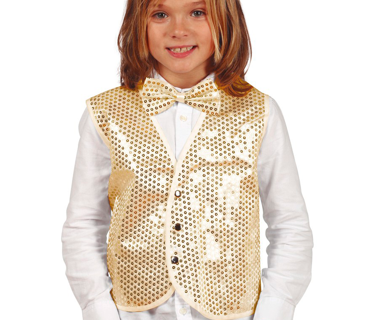 Gouden Gilet Pailletten Kind