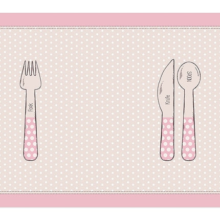 Placemats Roze Zwart 40cm 6st