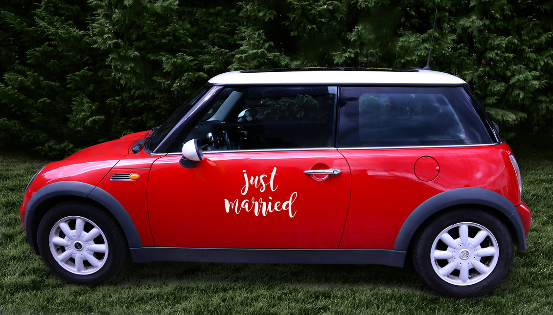 Bruiloft Autosticker Just Married 45cm