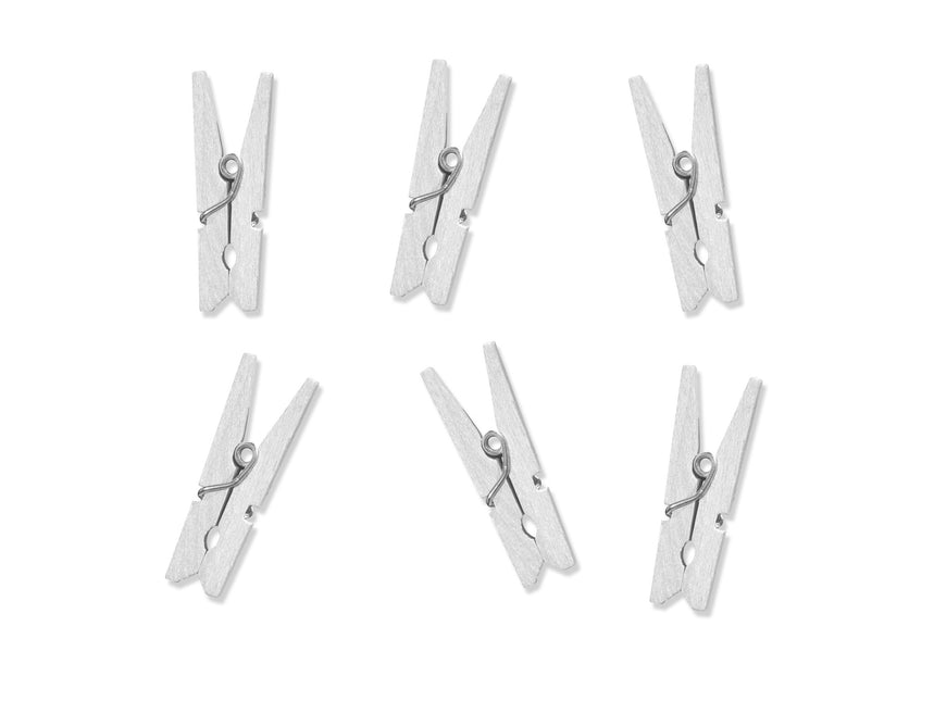 Mini Knijpers Wit 3cm 20st