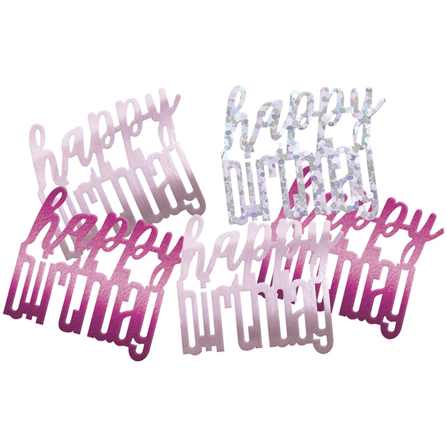 Happy Birthday Confetti Roze 14gr