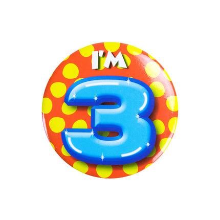 I'm 3 Button 3 Jaar 5,5cm