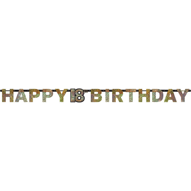 Letterslinger 18 Jaar Happy Birthday 2,13m