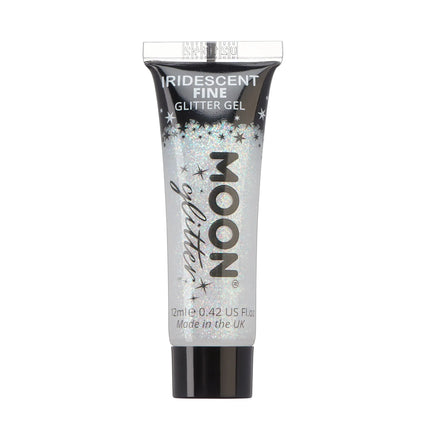 Moon Glitter Iridescent Fine Glitter Gel White 12ml