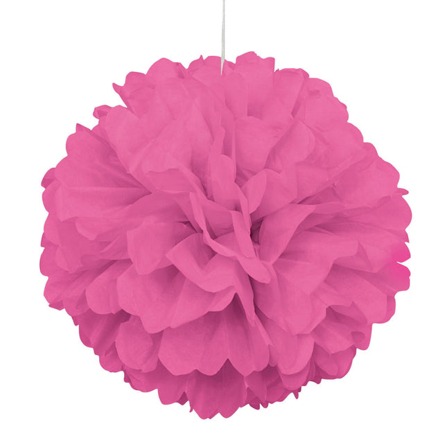 Pompon Roze 40cm