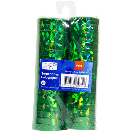 Groene Serpentines Holografisch 4m 18 ringen 2st