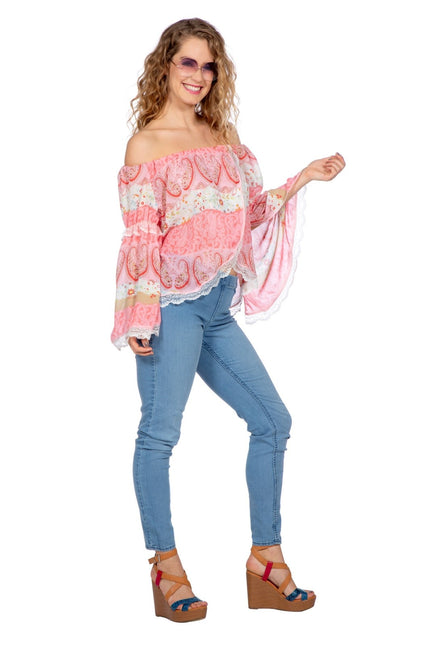 Festival Blouse Dames Roze