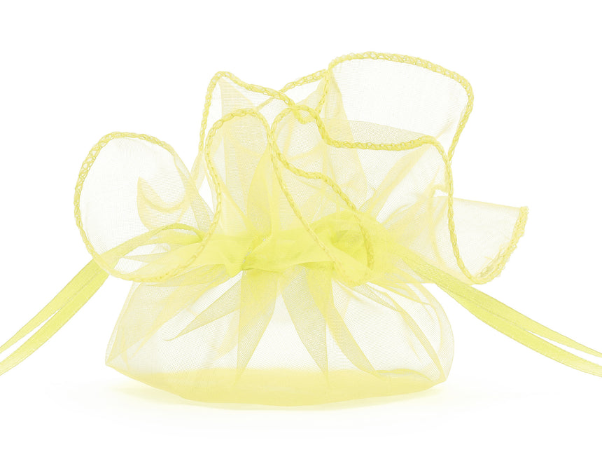 Organza Zakjes Lichtgeel 26cm 20st